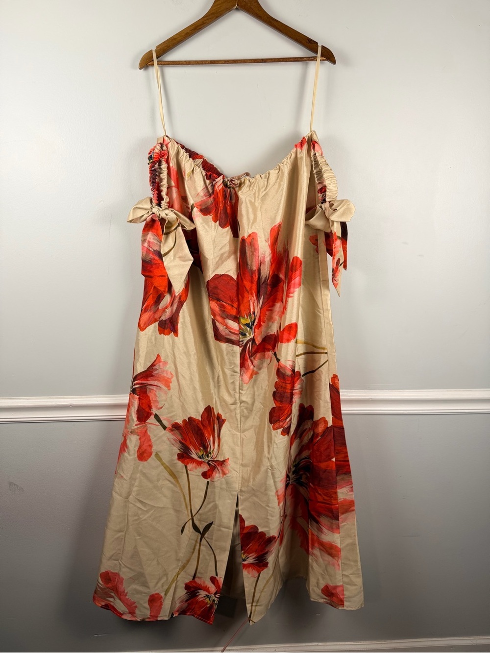 Anthropologie Hutch Iris Off-The-Shoulder Maxi Dress floral wedding size large - Picture 12 of 13
